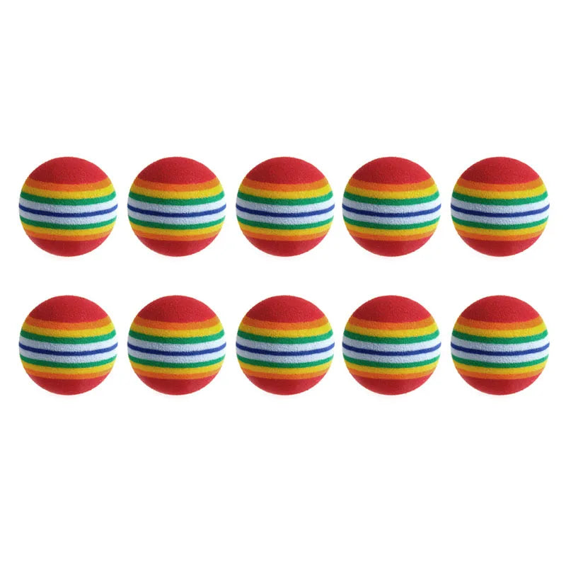 Colorful Pet Rainbow ball Foam Balls Training Interactive Dog Funny Toy