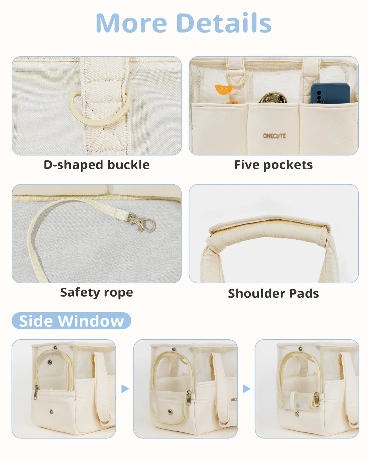 Breathable Foldable Pet Carrier for Small Dog
