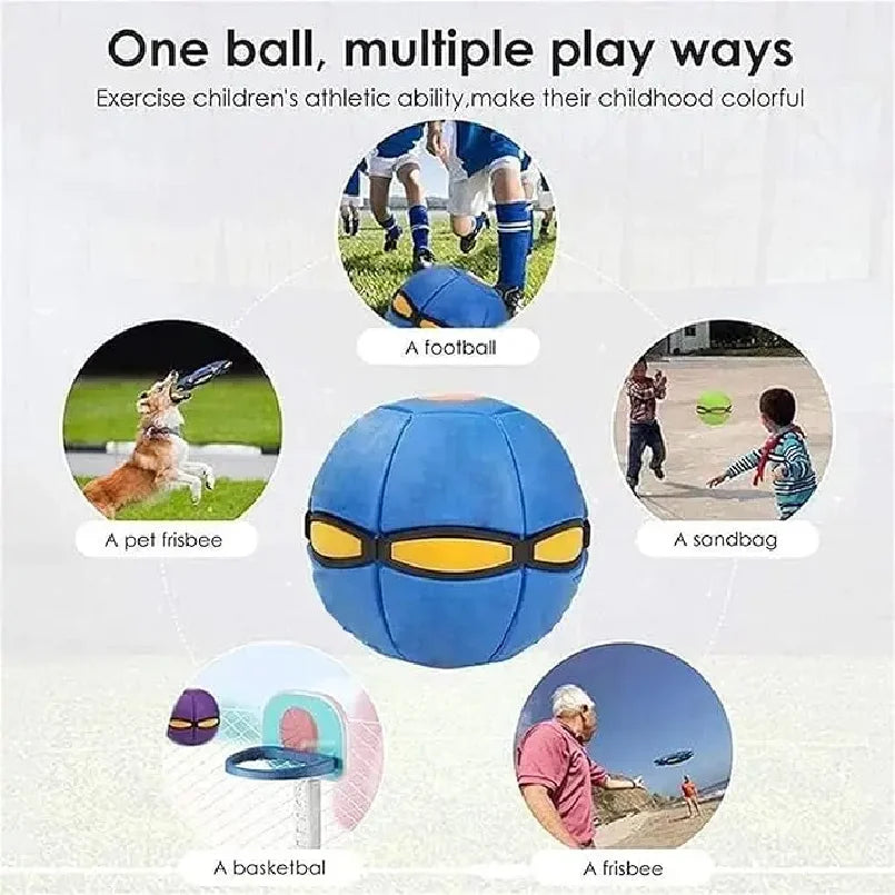 Flying Saucer Bouncing Ball Is A Durable Elastic Fun Dog Pet Toy