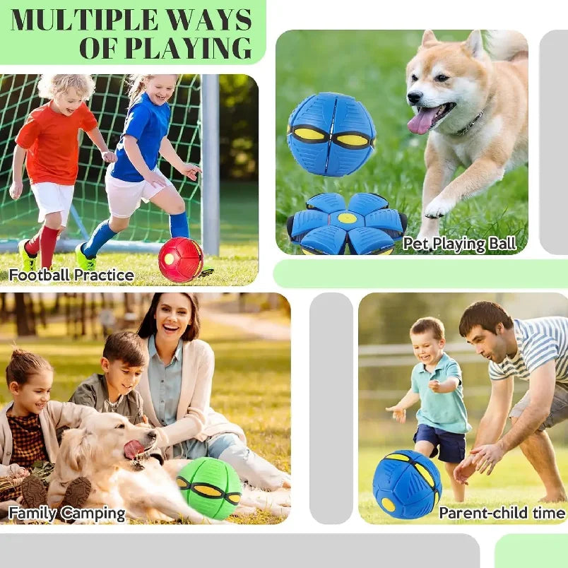 Flying Saucer Bouncing Ball Is A Durable Elastic Fun Dog Pet Toy