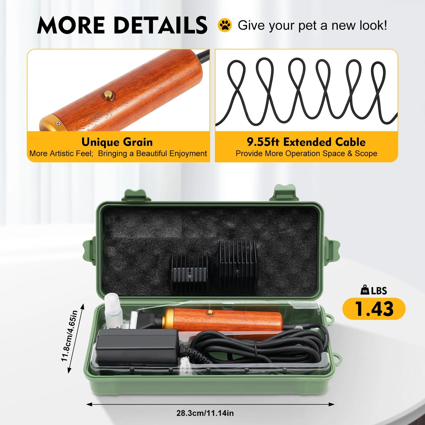 Sheep Shears Animal Clipper Wood Electric Sheep Goat Clipper