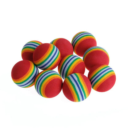 Colorful Pet Rainbow ball Foam Balls Training Interactive Dog Funny Toy