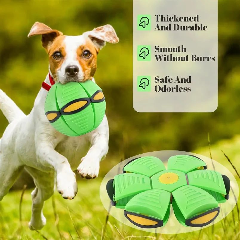 Flying Saucer Bouncing Ball Is A Durable Elastic Fun Dog Pet Toy