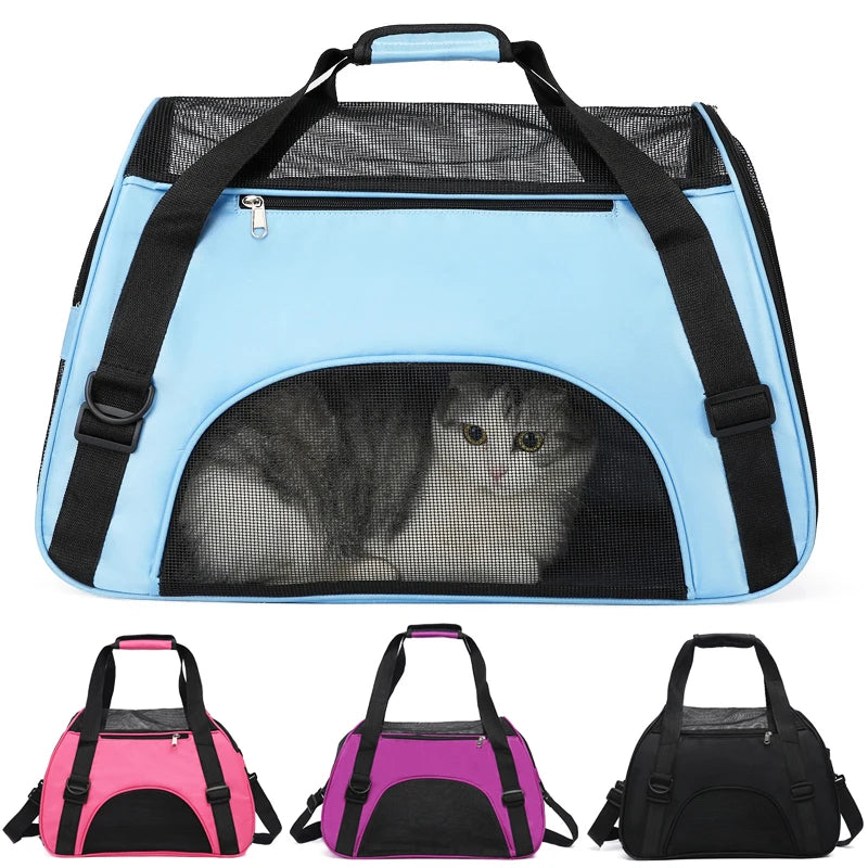 Cat Bags Soft-Sided Portable Dog Carrier Mesh Breathable Carrier Bags