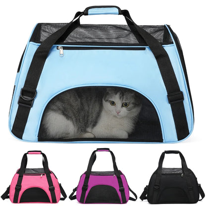 Cat Bags Soft-Sided Portable Dog Carrier Mesh Breathable Carrier Bags