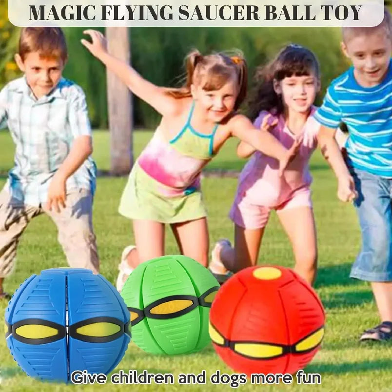 Flying Saucer Bouncing Ball Is A Durable Elastic Fun Dog Pet Toy