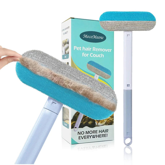 MecoMeow Pet Hair Removal Brush for Couch Durable Reusable Washable Lint Cleaner for Dog and Cat Hair Gentle on Furniture Effective on Carpets Clothing Bedding