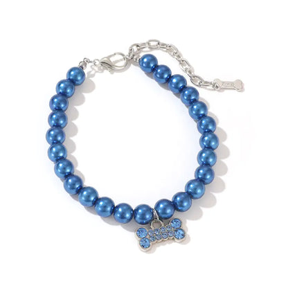 Pearl Cat Necklace Ornament for Pet Supplies
